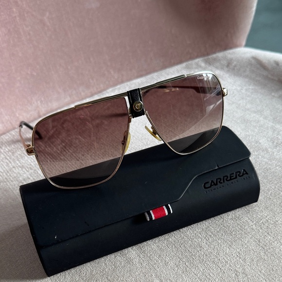 Carrera Men's/Womens Sunglasses with Gold Frame and Brown Lenses - Picture 2 of 8